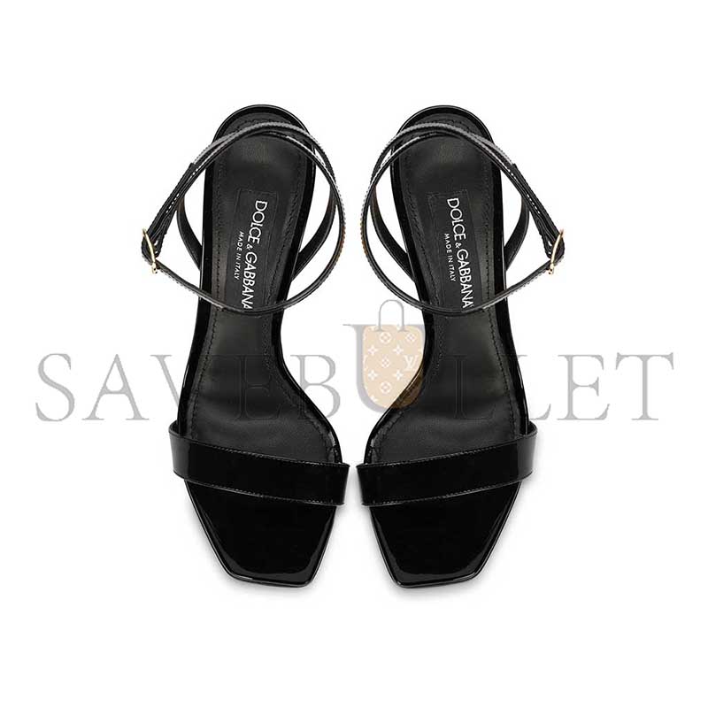 DOLCEGABBANA PATENT LEATHER SANDALS WITH 3.5 HEEL CR1175A147180999